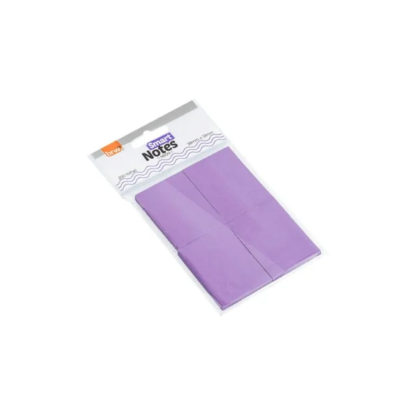 BLOCO SMART NOTES 38X51MM - ROXO NEON - 4BLOCOS