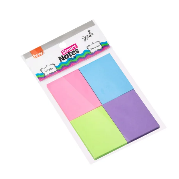 BLOCO SMART NOTES 38X51MM- COLORIDO - 4BLOCOS