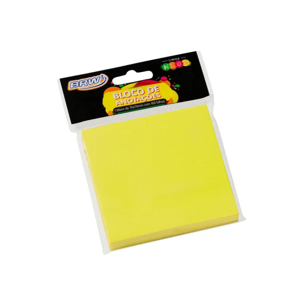 BLOCO SMART NOTES 76X76MM- AMARELO NEON - 100FLS - 1BLOCO