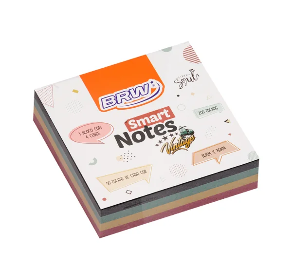 BLOCO CUBO SMART NOTES CUBE 76X76MM - VINTAGE -200FLS