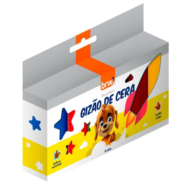 GIZ DE CERA GIZÃO 6 CORES