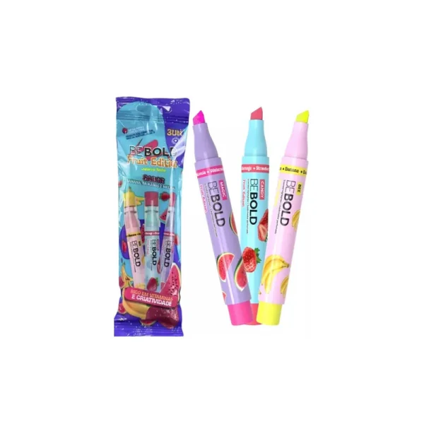 BE BOLD Embalagem Picolé FRUIT EDITION - BANANA, MORANGO, MELANCIA - PCT/03