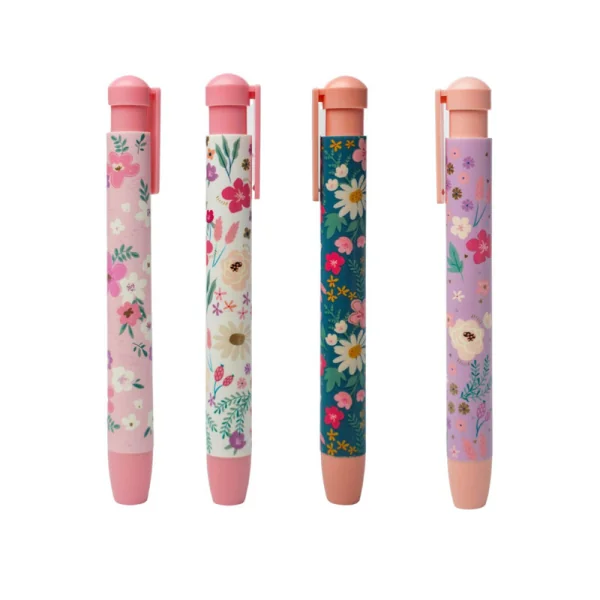 BORRACHA CANETA LOVE FLOWERS