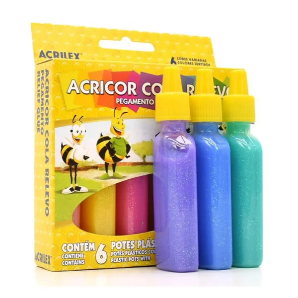 COLA RELEVO ACRICOR - 6 CORES