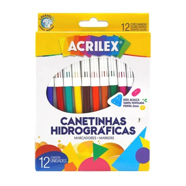 CANETINHAS HIDROGRÁFICAS 12 CORES