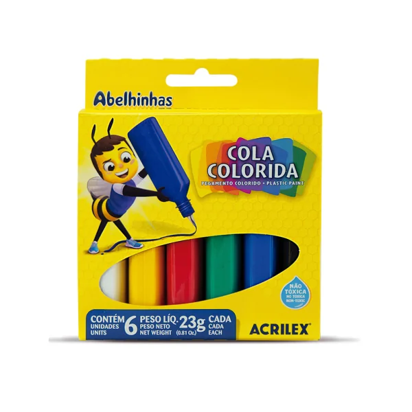 COLA COLORIDA 23G - 6 CORES