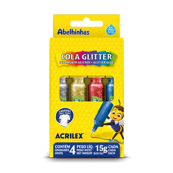 COLA GLITTER 15G - COM 4 CORES