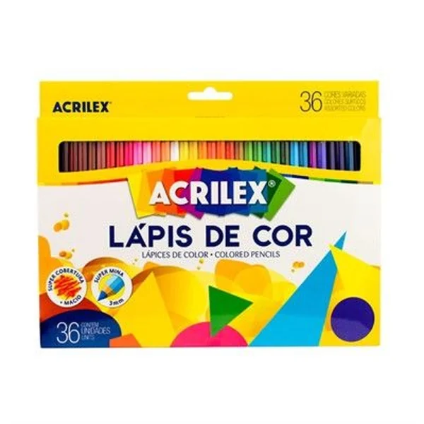 LÁPIS DE COR ACRILEX - 36 CORES
