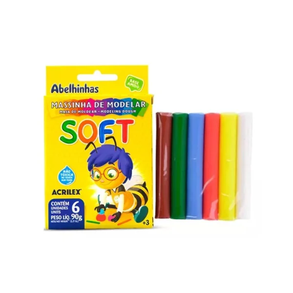 MASSINHA MODELAR SOFT - 06 CORES
