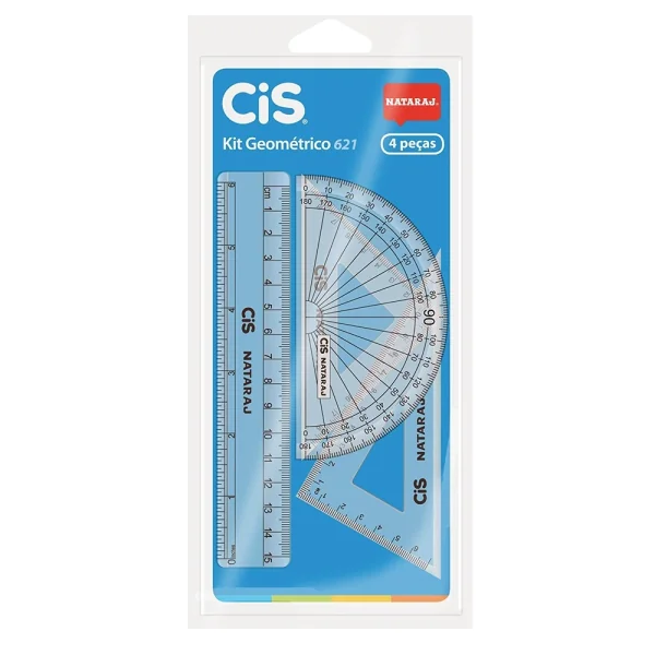 KIT GEOMÉTRICO NATARAJ CIS - 04 PEÇAS