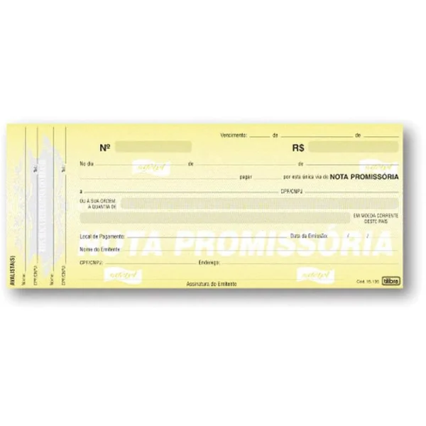 TALÃO NOTA PROMISSORIA TILIBRA - 50 FOLHAS