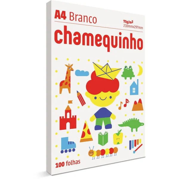 PAPEL SULFITE A4 CHAMEQUINHO 75G - 100 folhas
