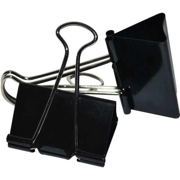 PRENDEDOR DE PAPEL JOCAR BINDER 19MM PRETO