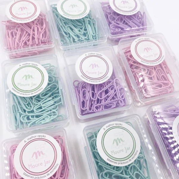 CLIPS PARA PAPEL CORES PASTEL - 50 UNIDADES