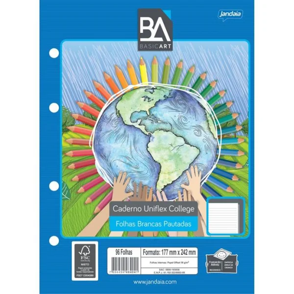 BLOCO PARA FICHÁRIO PAUTADO PAPEL OFF WHITE 56G - 80FLS