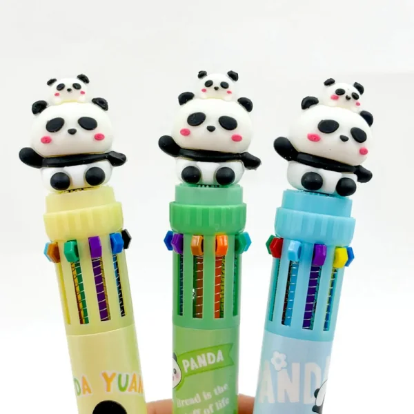 Caneta 10 Cores Mamãe Panda