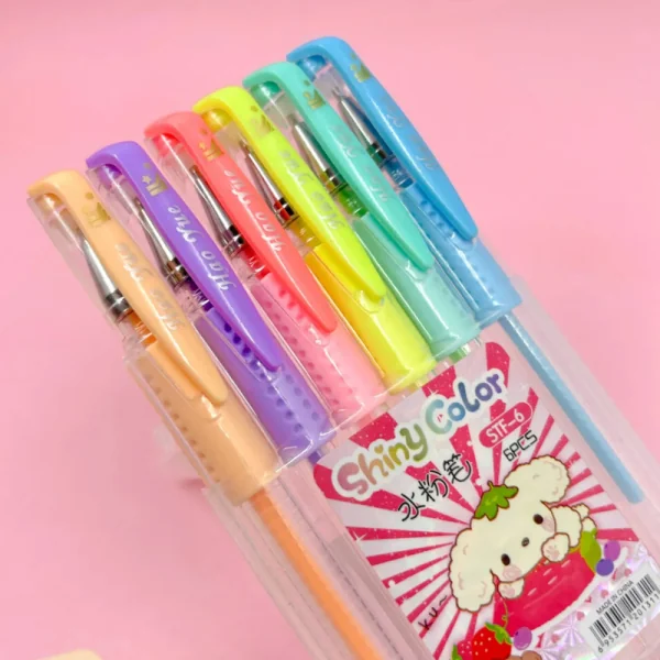 KIT Caneta Gel NEON Perfumada - Blister 6 Und