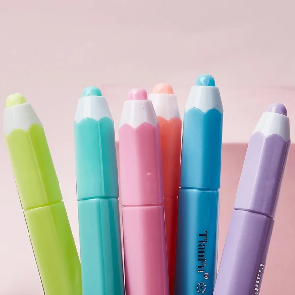 Marca Texto com Carimbo - Blister com 6 Cores
