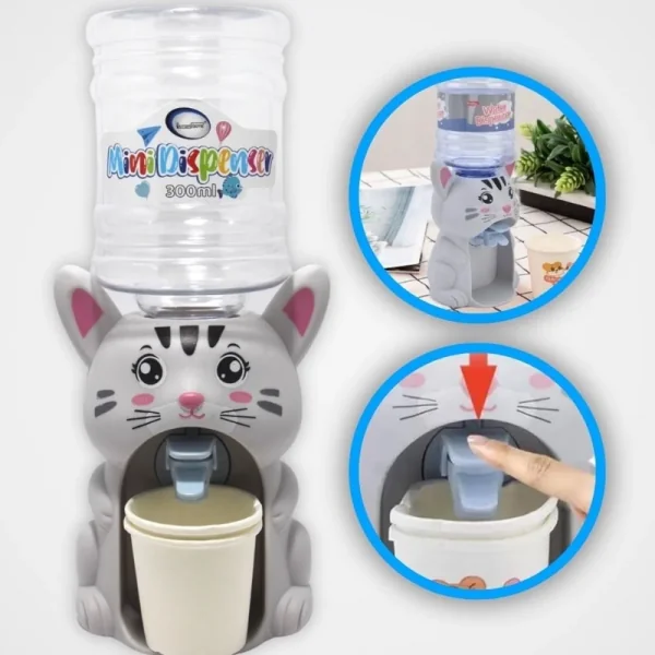 Mini Dispenser Água 300ml - Gatinho