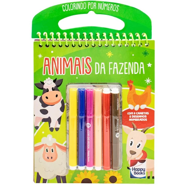 Colorindo por Números: Animais da Fazenda
