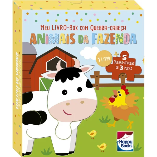 Meu Livro-Box com Quebra-cabeça: Animais da Fazenda