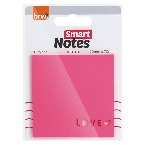 BLOCO SMART NOTES 70X70MM - CUT LOVE - 30 FLS
