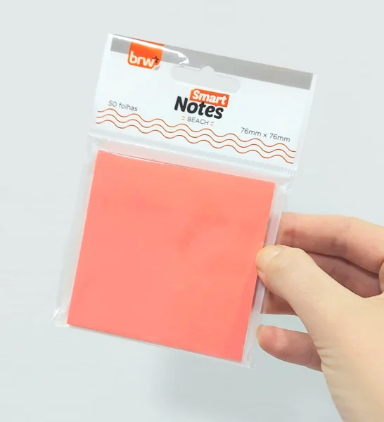 BLOCO SMART NOTES 76X76MM - CORAL BEACH - 50 FLS