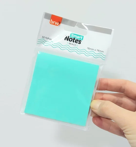 BLOCO SMART NOTES 76X76MM - TURQUESA BEACH - 50 FLS