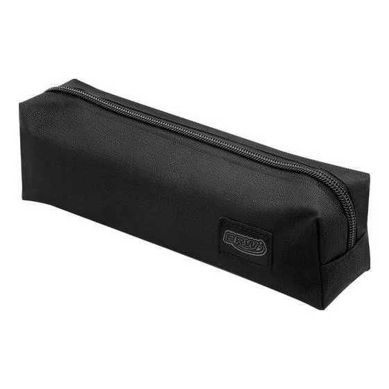 ESTOJO POLIÉSTER PEQUENO - 1 ZIPER - PRETO LISO