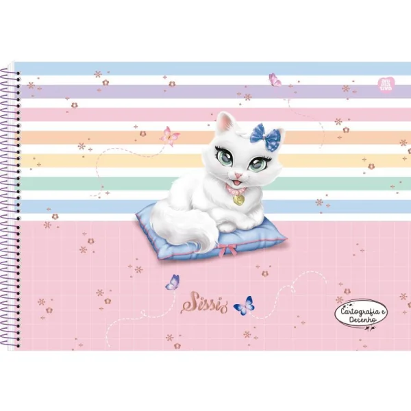 CADERNO DE DESENHO CARTOGRAFIA 1/1 80F - SISSI