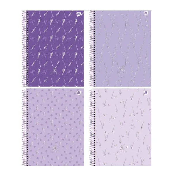 CADERNO UNIVERSITÁRIO 1M 80F - LAVENDER