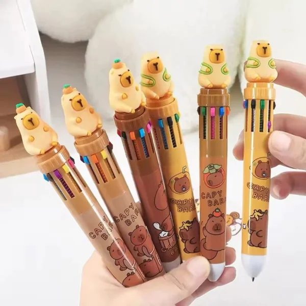 Caneta 10 Cores Capivara