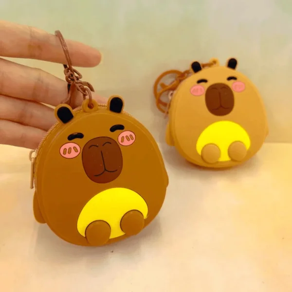 Chaveiro Bolsinha de Silicone Capivara - Porta Moedas