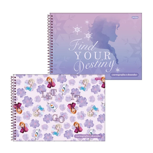 CADERNO DESENHO CARTOGRAFIA 80FLS - FROZEN