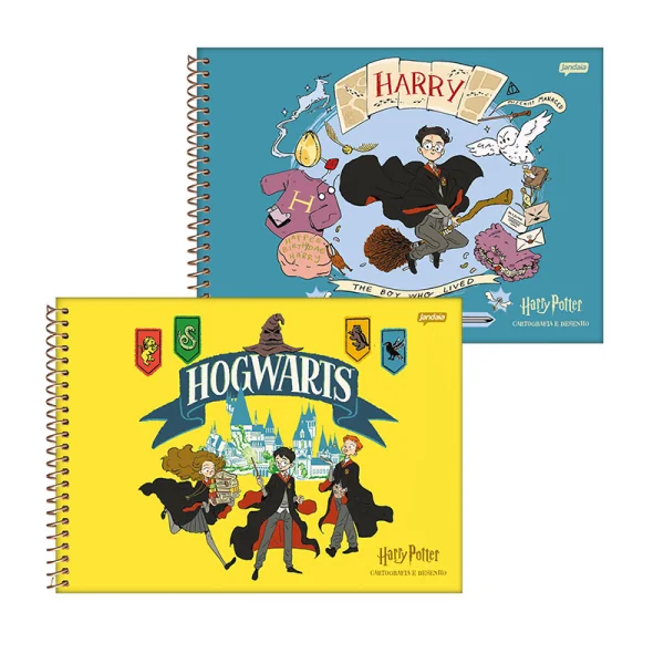 CADERNO DE DESENHO CARTOGRAFIA 1/1 96F - HARRY POTTER