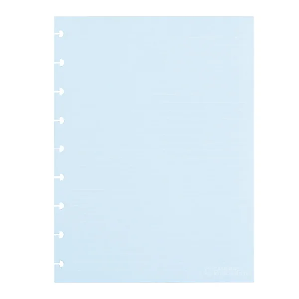 REFIL AZUL LINHAS BRANCAS BLUELOVER - A5 90G