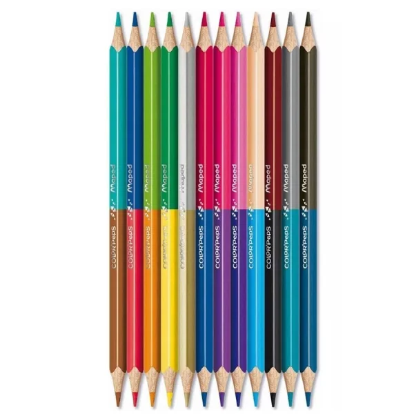 LÁPIS DE COR COLORPEPS DUO 12 LÁPIS E 24 CORES