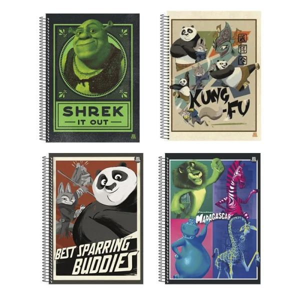 CADERNO UNIVERSITÁRIO 10M 160F - DREAMWORKS