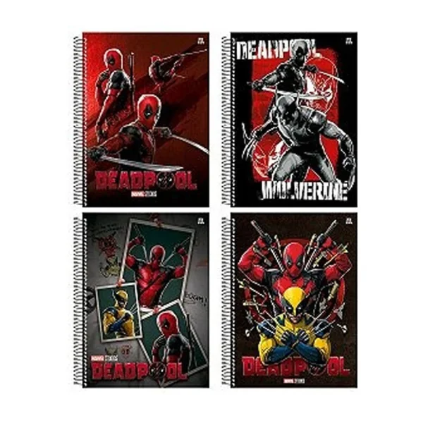 CADERNO UNIVERSITÁRIO 1M 80F - DEADPOOL