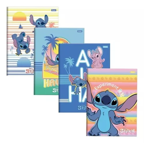 CADERNO 1/4 BROCHURA 80F - STITCH