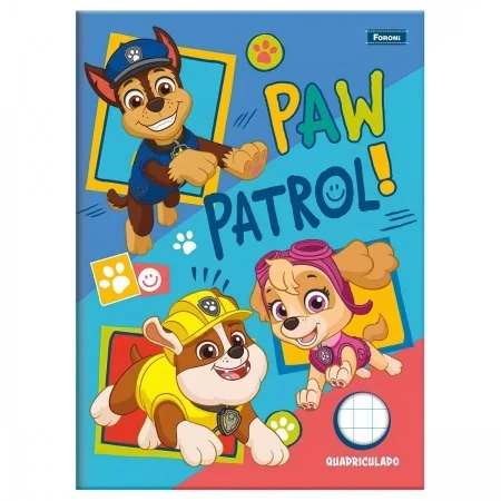 CADERNO QUADRICULADO 40F (1X1) - PATRULHA CANINA