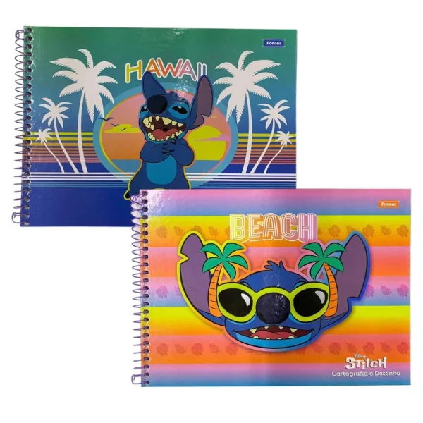 CADERNO CARTOGRAFIA E DESENHO 80F - STITCH