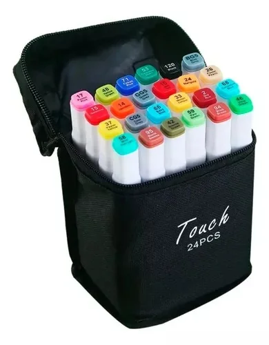 MALETA CANETINHAS PINTURA 2 PONTAS - 24 cores