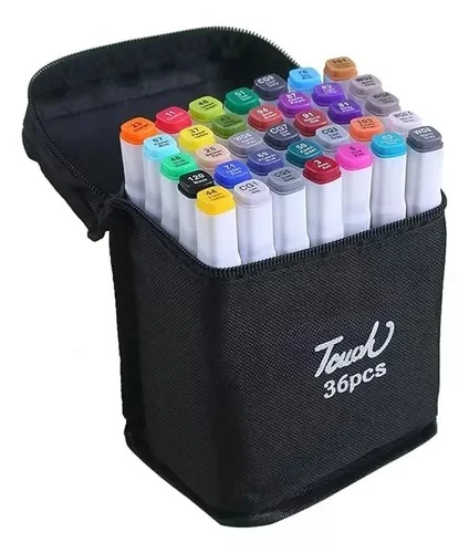 MALETA CANETINHAS PINTURA 2 PONTAS - 36 cores