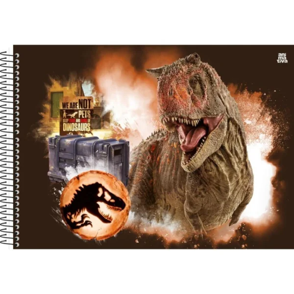 CADERNO CARTOGRAFIA E DESENHO 60F - JURASSIC WORLD