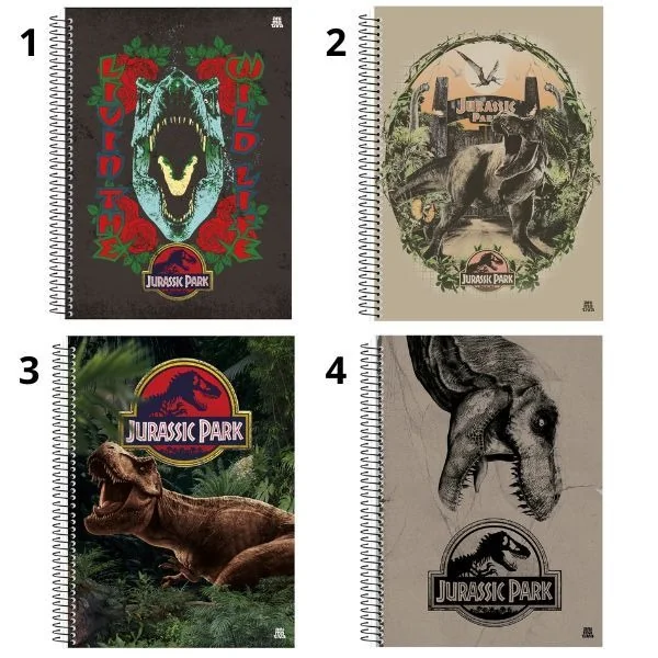 CADERNO UNIVERSITÁRIO 10M 160F - JURASSIC WORLD
