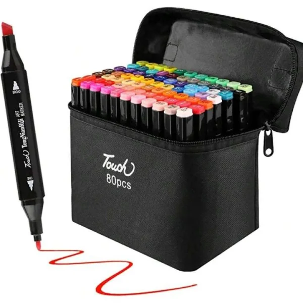 MALETA CANETINHAS PINTURA 2 PONTAS - 80 cores