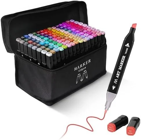 MALETA CANETINHAS PINTURA 2 PONTAS - 120 cores