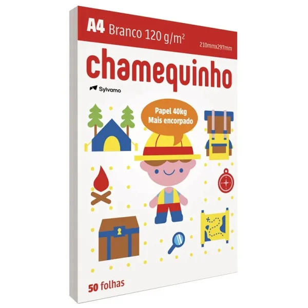 PAPEL SULFITE A4 CHAMEQUINHO 120G (50 folhas)