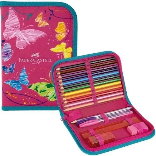 ESTOJO NYLON BORBOLETA FABER-CASTELL